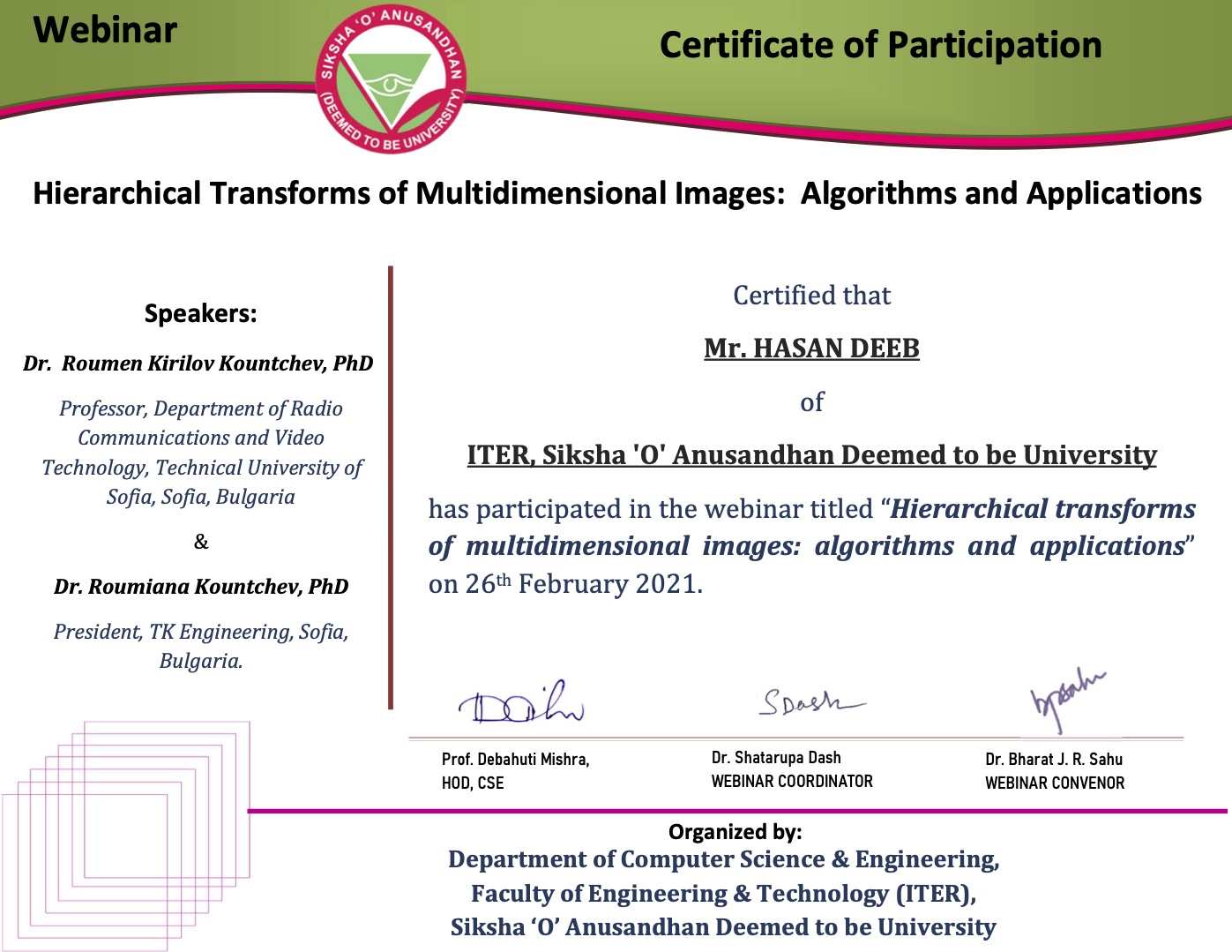 Hierarchical Transforms of Multidimensional Images: Algorithms and Applications